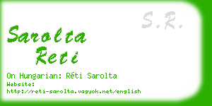 sarolta reti business card