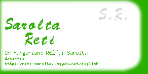 sarolta reti business card